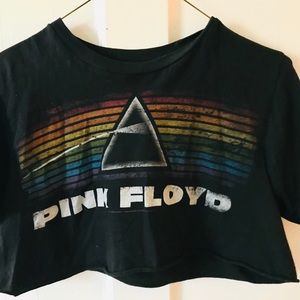 Distressed Pink Floyd crop top